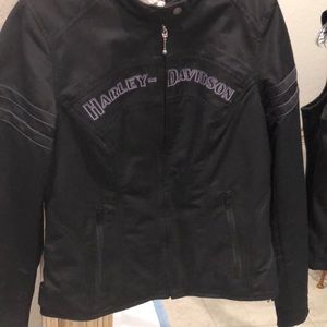 Harley Davidson riding jacket w/snap in vest hood.